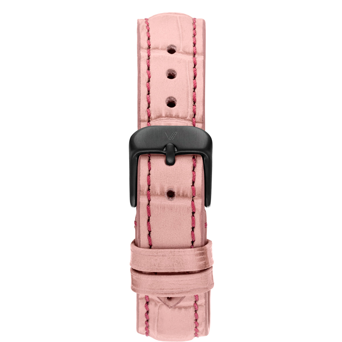 Uhrenarmband Leder Koralle Allign mm Schwarz