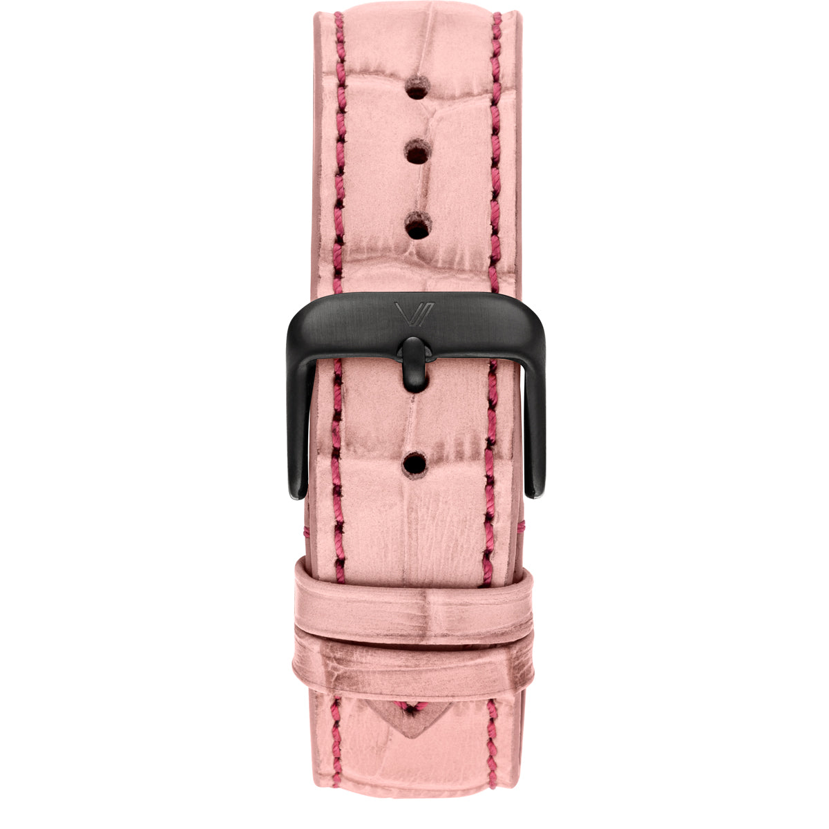 Uhrenarmband Leder Koralle Allign 20mm Schwarz