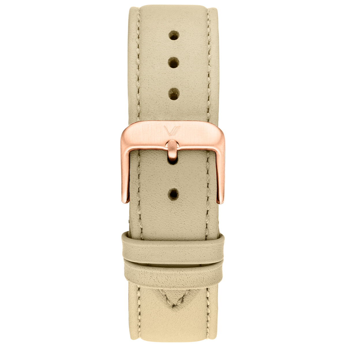 Uhrenarmband Leder Sand 20mm Rosegold