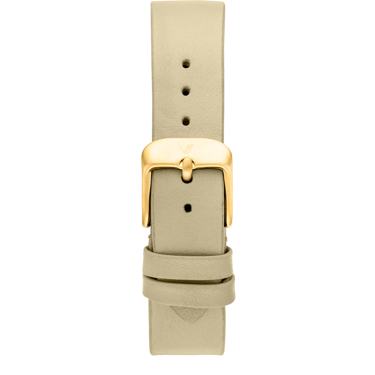 Uhrenarmband Leder Sand Glatt 16mm Gold