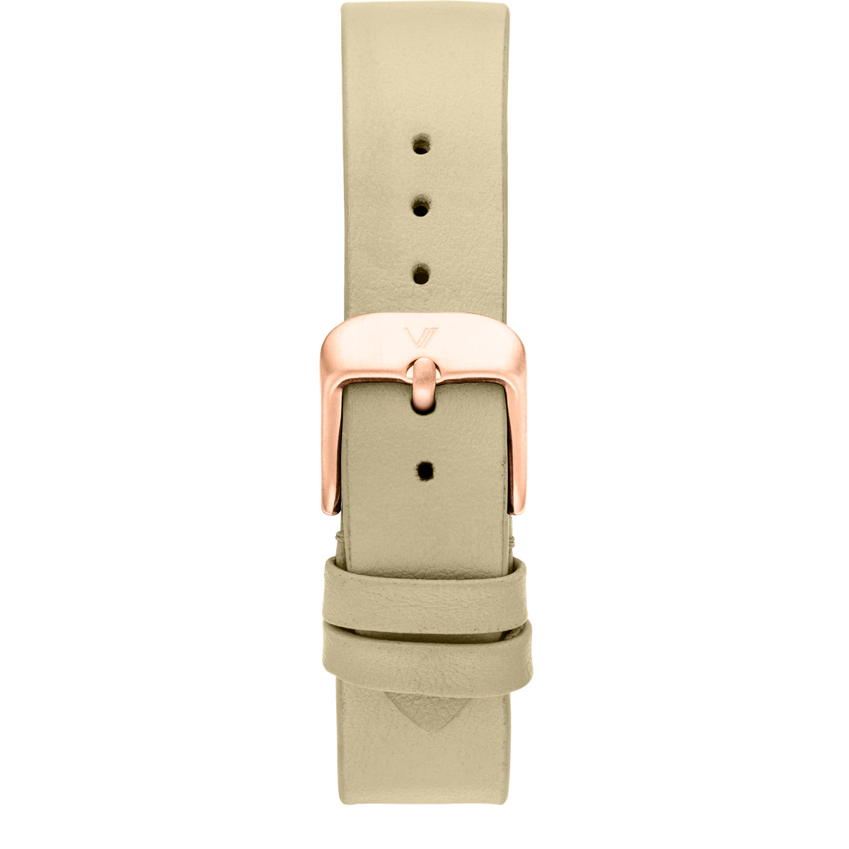 Uhrenarmband Leder Sand Glatt 16mm Rosegold