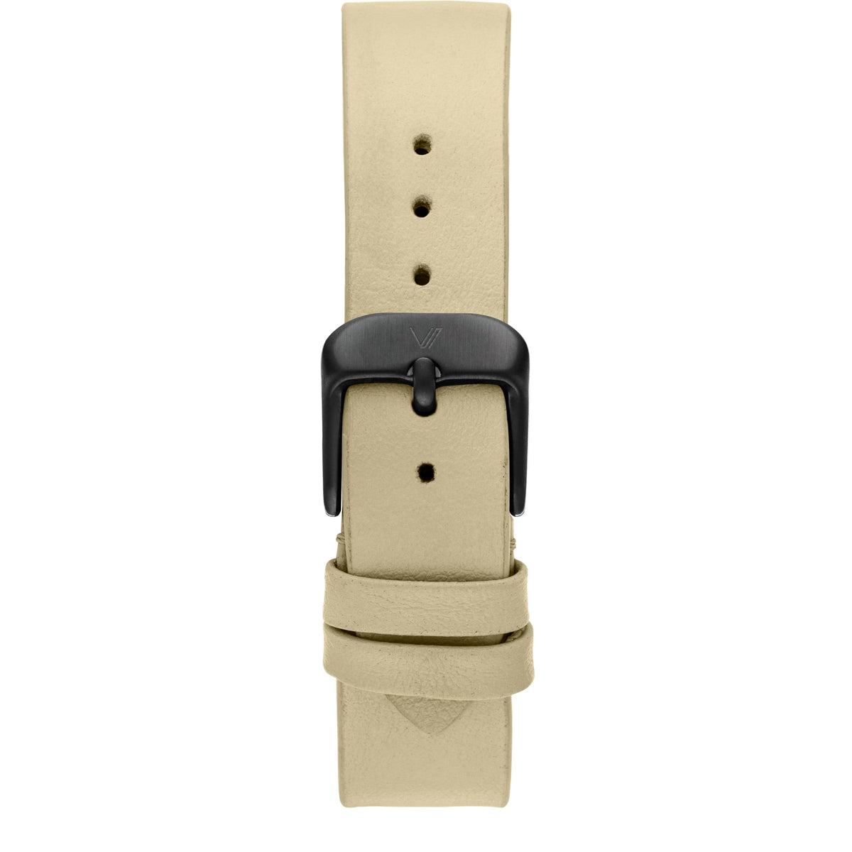 Uhrenarmband Leder Sand Glatt 16mm Schwarz