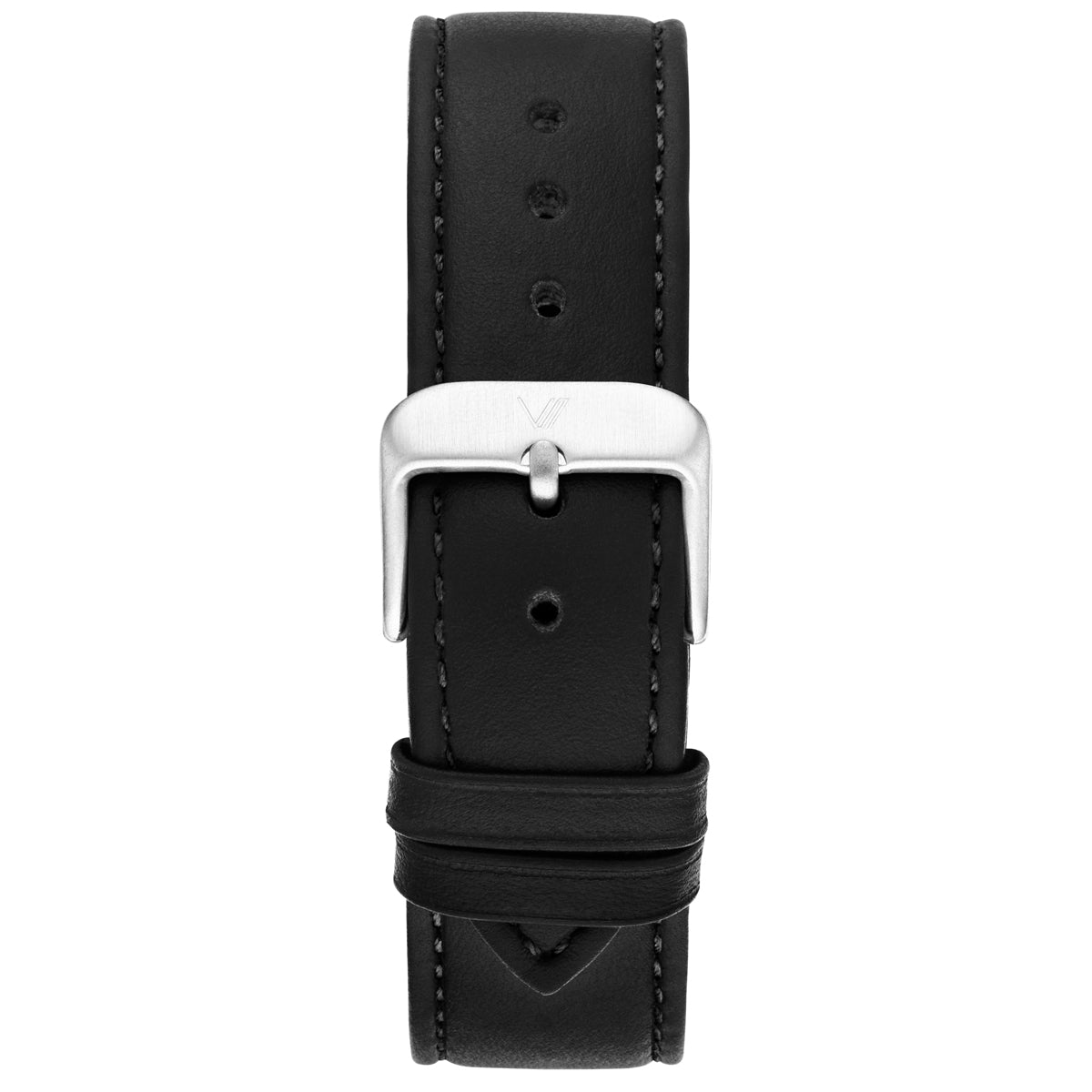 Uhrenarmband Leder Schwarz 20mm Rosegold