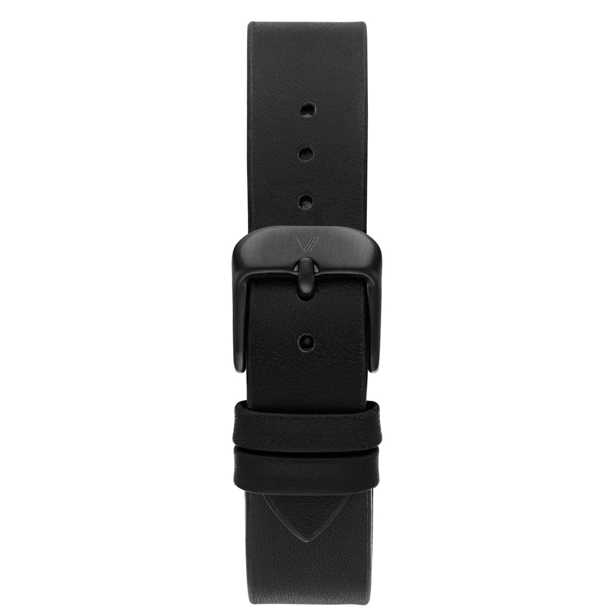 Uhrenarmband Leder Schwarz Glatt 16mm Schwarz
