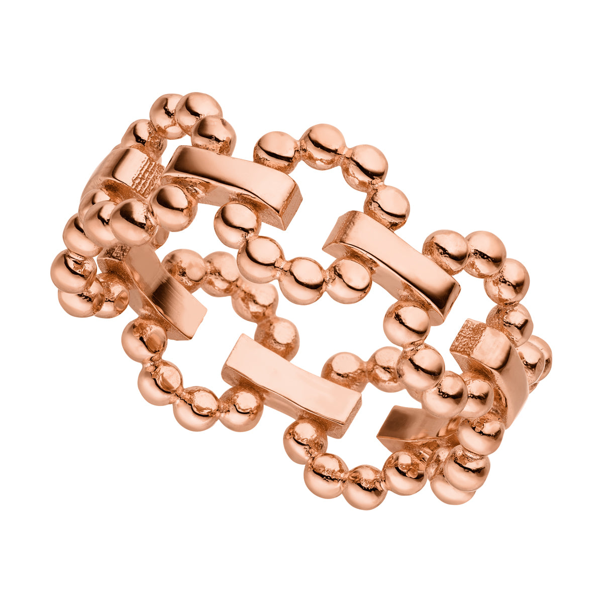Zaria Kugeloptik Ring Rosegold 925 Sterling Silber