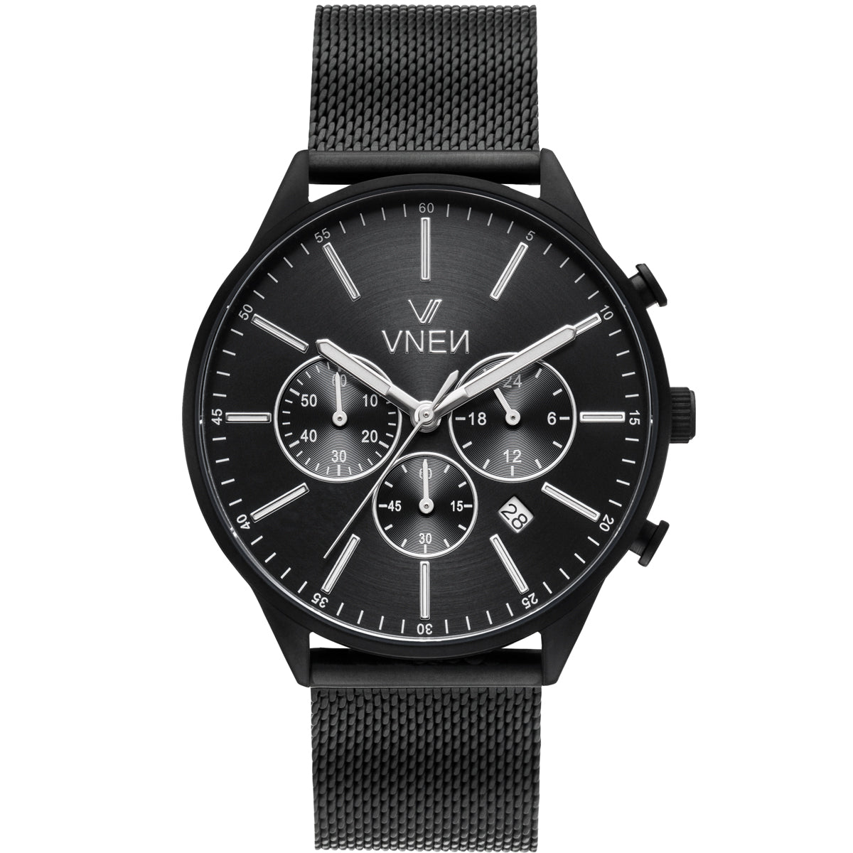 Munir Chrono Schwarz Schwarz Mesh Schwarz Front