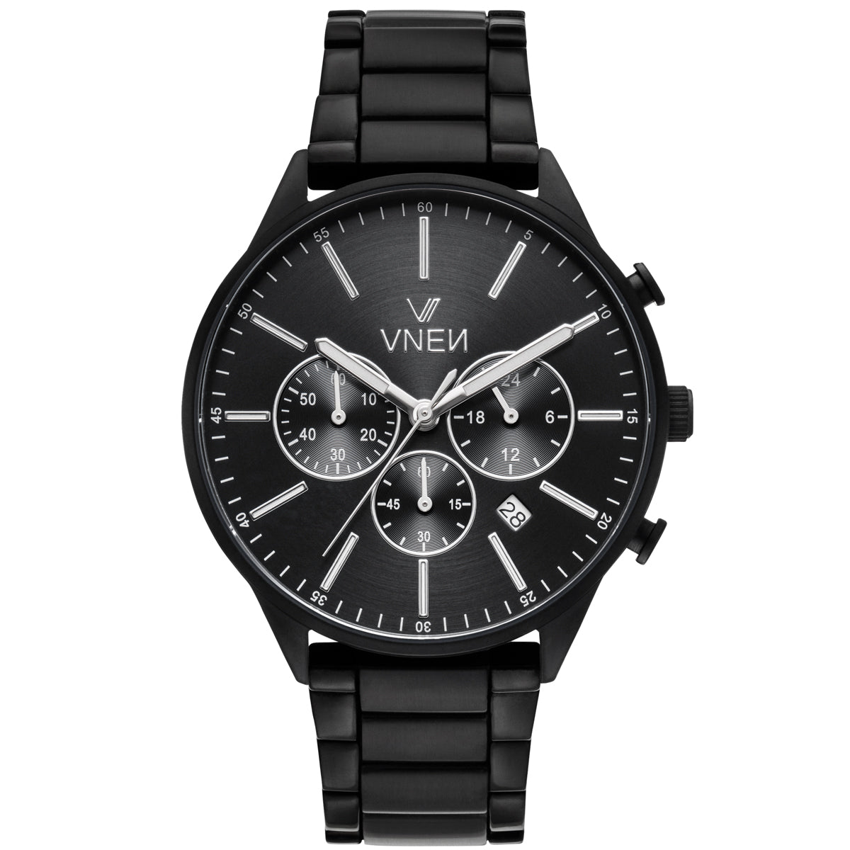 Munir Chrono Schwarz Metall Front