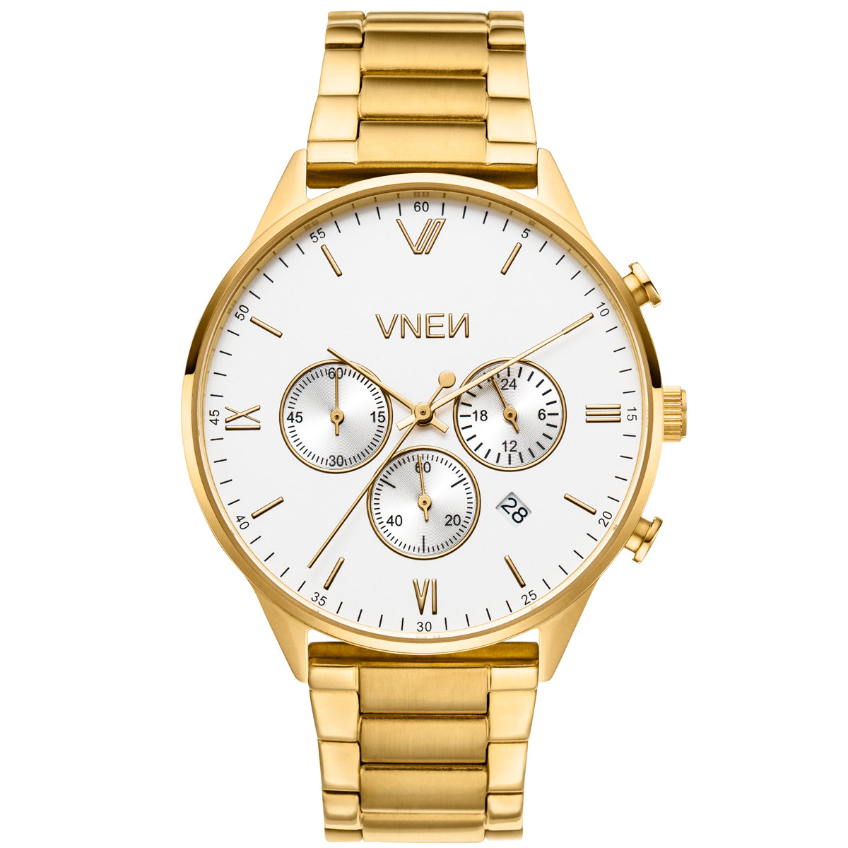 Munis Chrono Gold Weiß Metall Gold Front