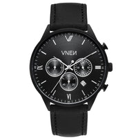Munis Chrono Schwarz Schwarz Leder Schwarz 2 Front