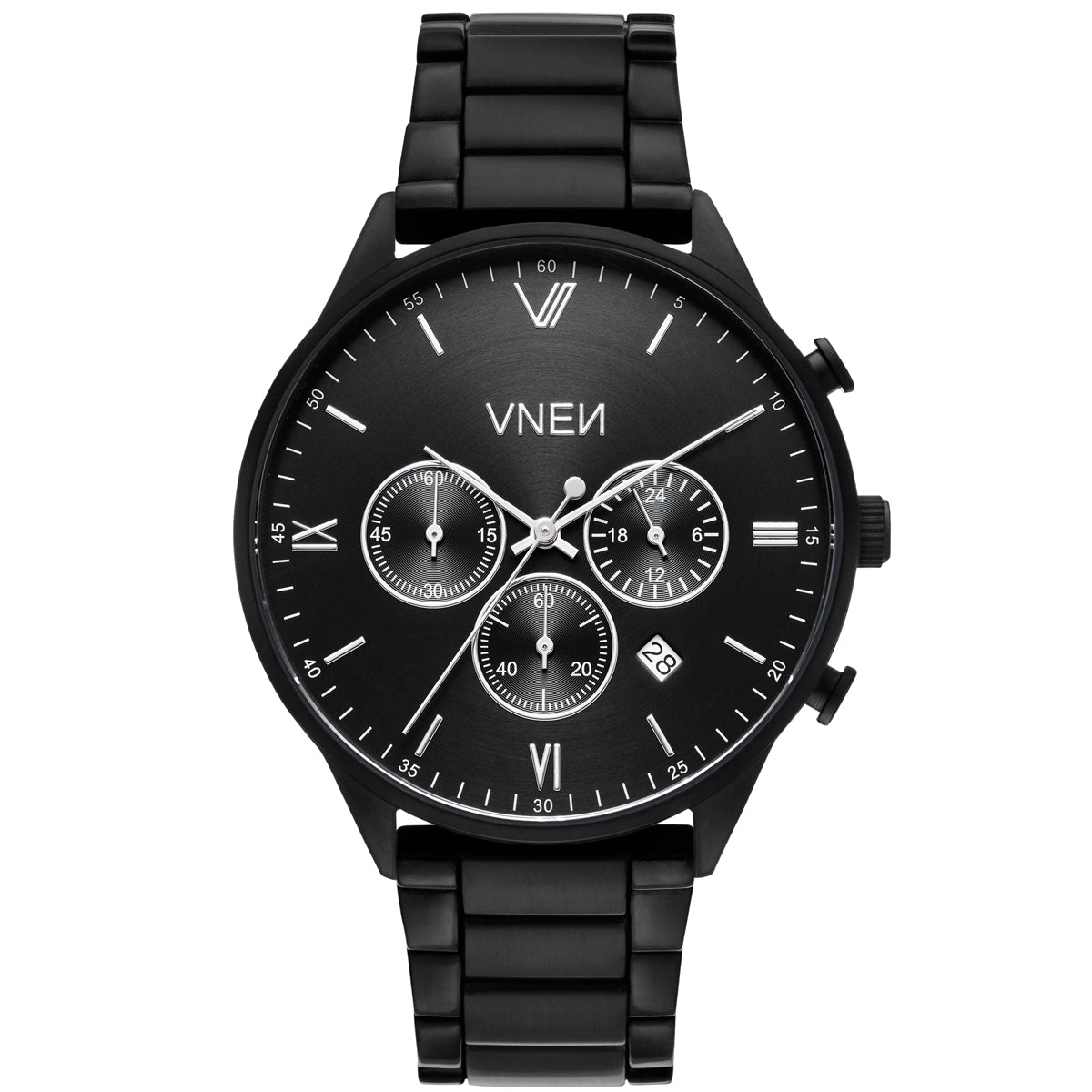 Munis Chrono Schwarz Metall Front