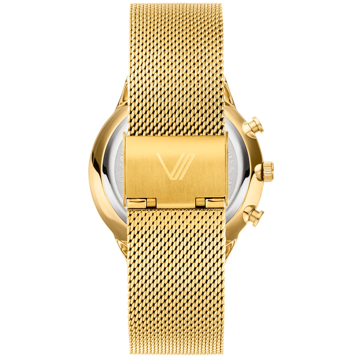 Munis Munir Chrono Gold Weiss Mesh Gold