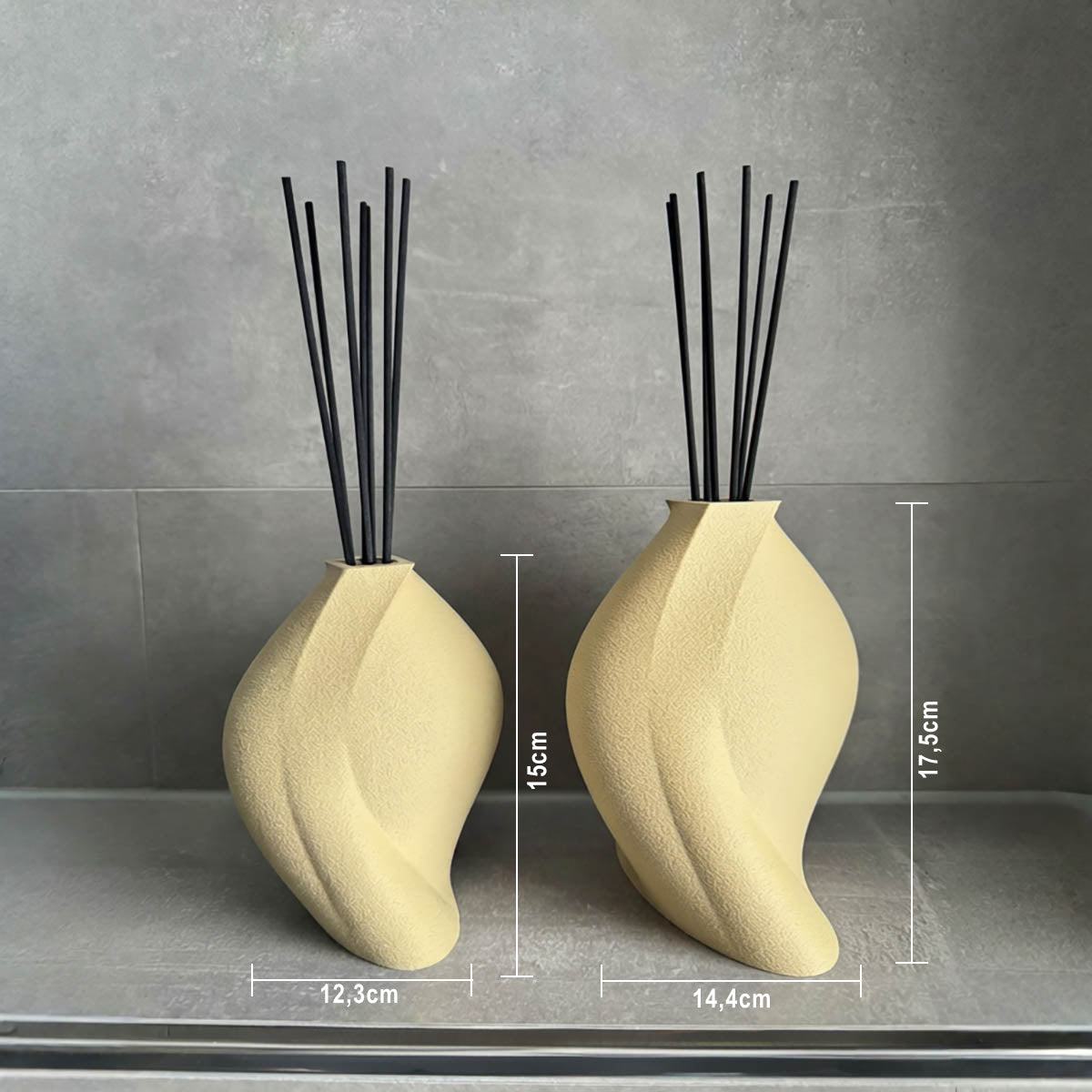 NURIA Duftvasen Masse Beige VNEN Mass