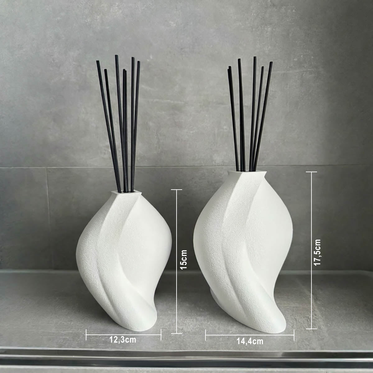 NURIA Duftvasen Masse Weiss VNEN Mass