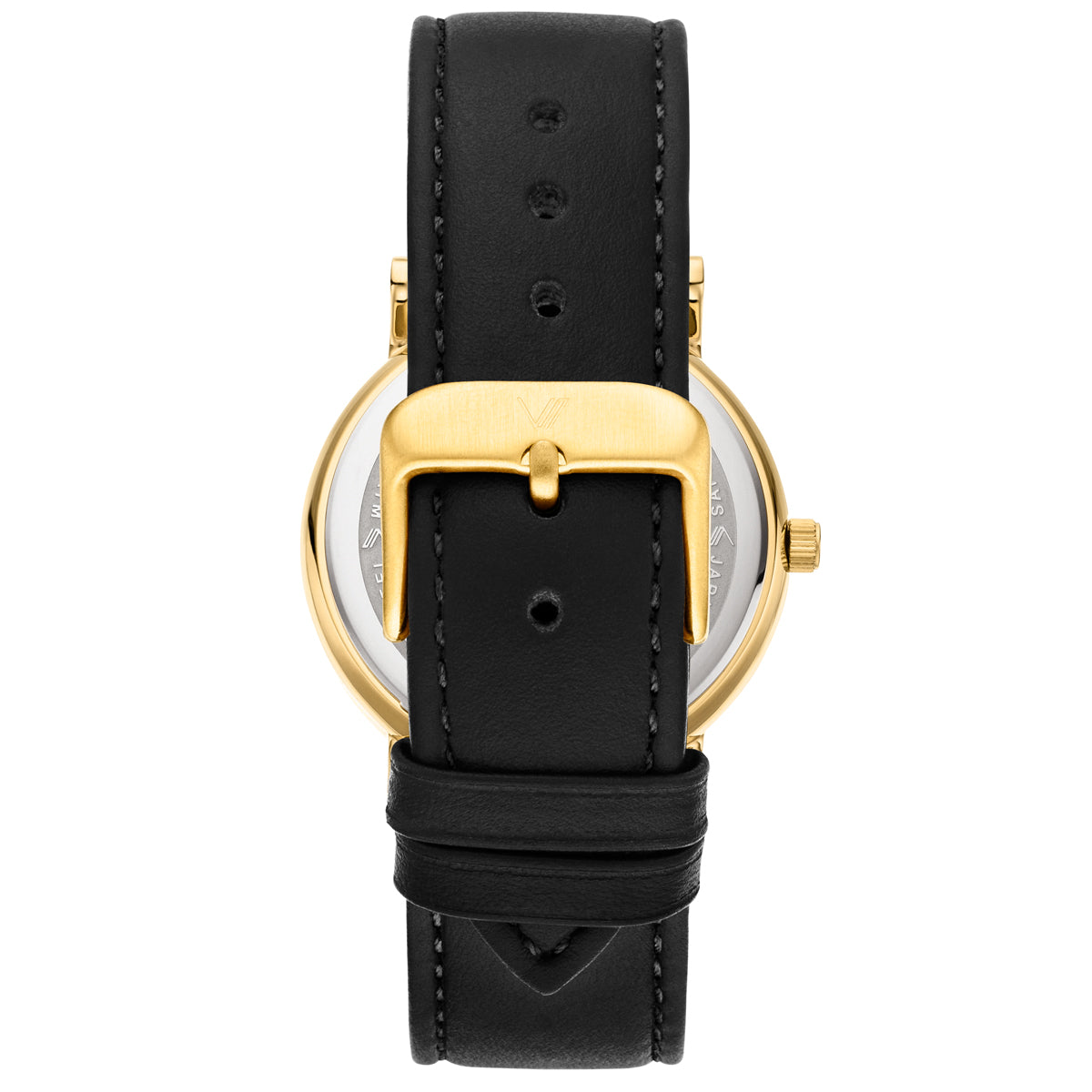 Nevra Gold Schwarz Leder Schwarz 3 Rueckansicht