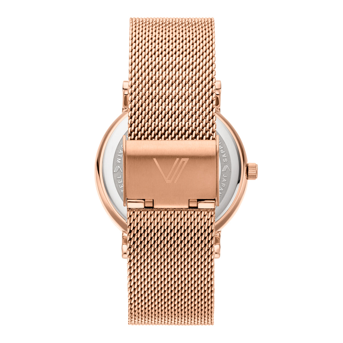 Nevra Rosegold Schwarz Mesh Rosegold Rueckansicht