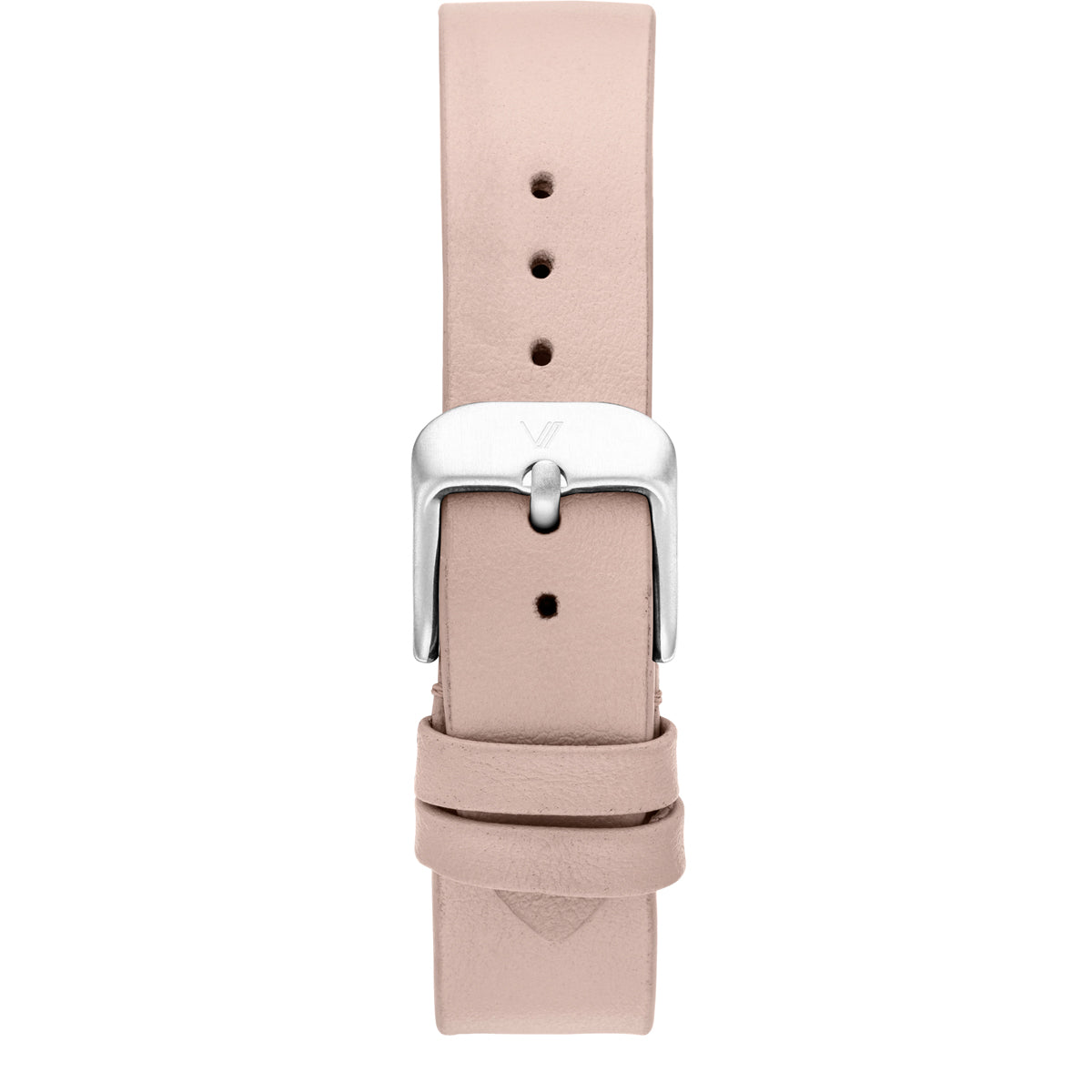Uhrenarmband Leder Hellpink Glatt 16mm Silber