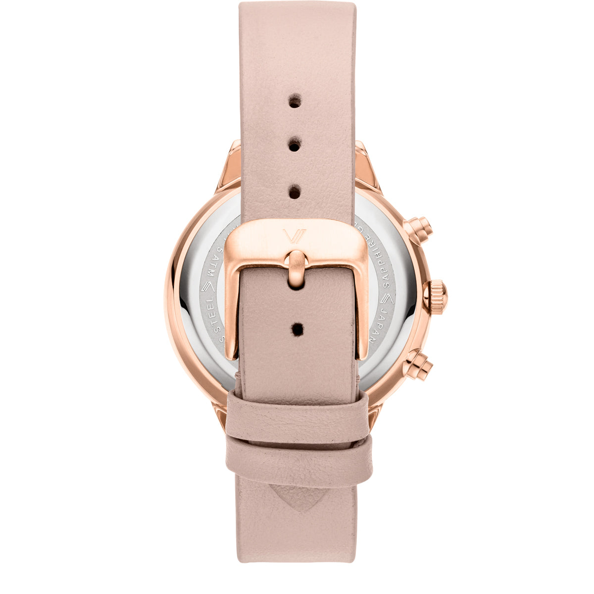 Vaveyla Chrono Rosegold Rosegold Leder Hellpink Glatt Rueckansicht