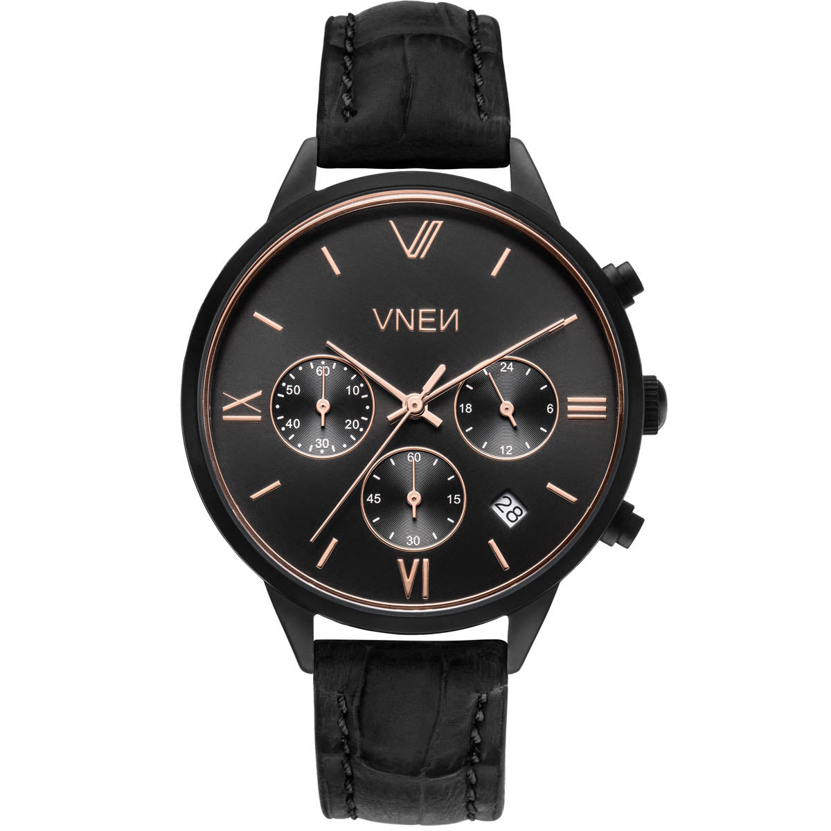 Vaveyla Chrono Schwarz Leder Allign Front