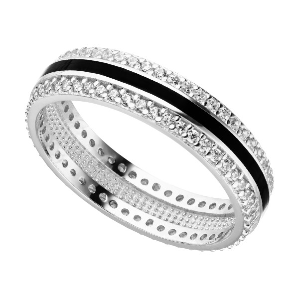 Chaima Farbiger Ring mit Zirkonia-Steinen Silber 925 Sterling Silber