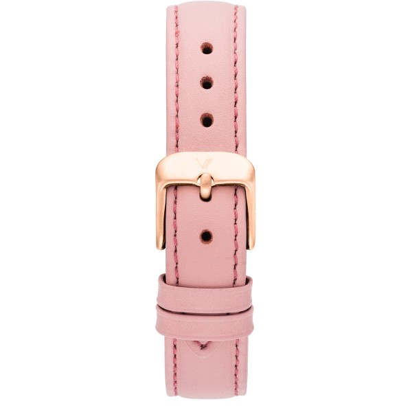 Uhrenarmband Leder Pink 16mm Rosegold